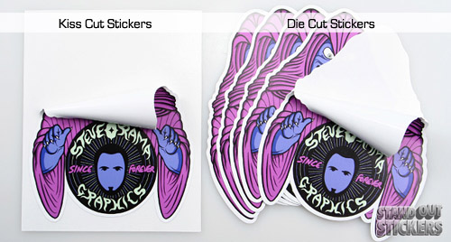 Die cut vs. Kiss cut stickers 