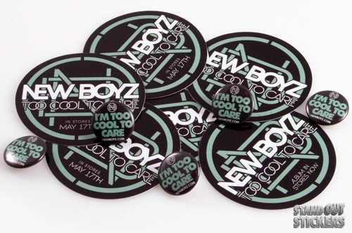 New Boyz Stickers & Button Combo Pack
