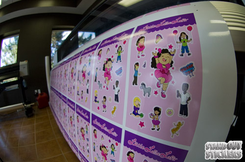 Little Laila Lafir sticker sheets for ZaiGirl Publishing in production