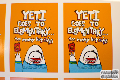 I Love Yeti Custom Stickers