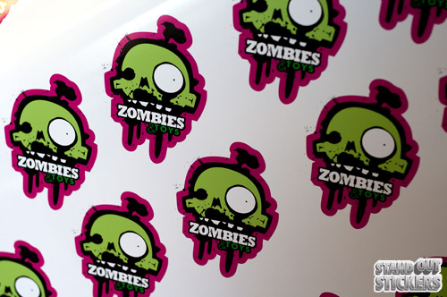 Zombies & Toys Die Cut Stickers