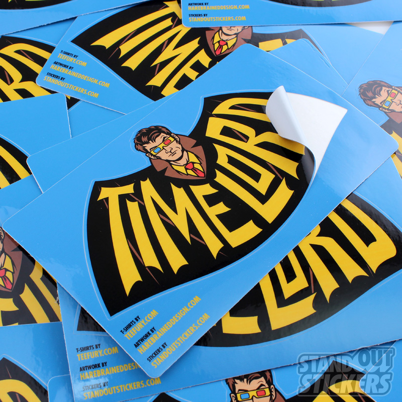 Teefury Harebrained Design Standout Stickers Dr Who Timelord