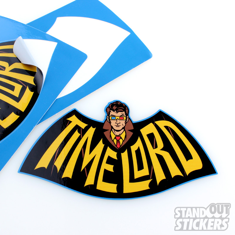 Teefury Harebrained Design Standout Stickers Dr Who Timelord