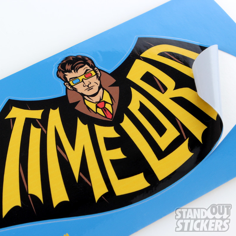 Teefury Harebrained Design Standout Stickers Dr Who Timelord