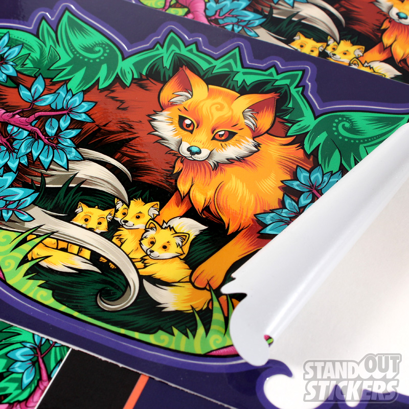 Fox Den Die Cut Stickers by Kina Forney