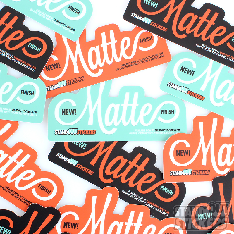 matte finish custom die cut vinyl stickers