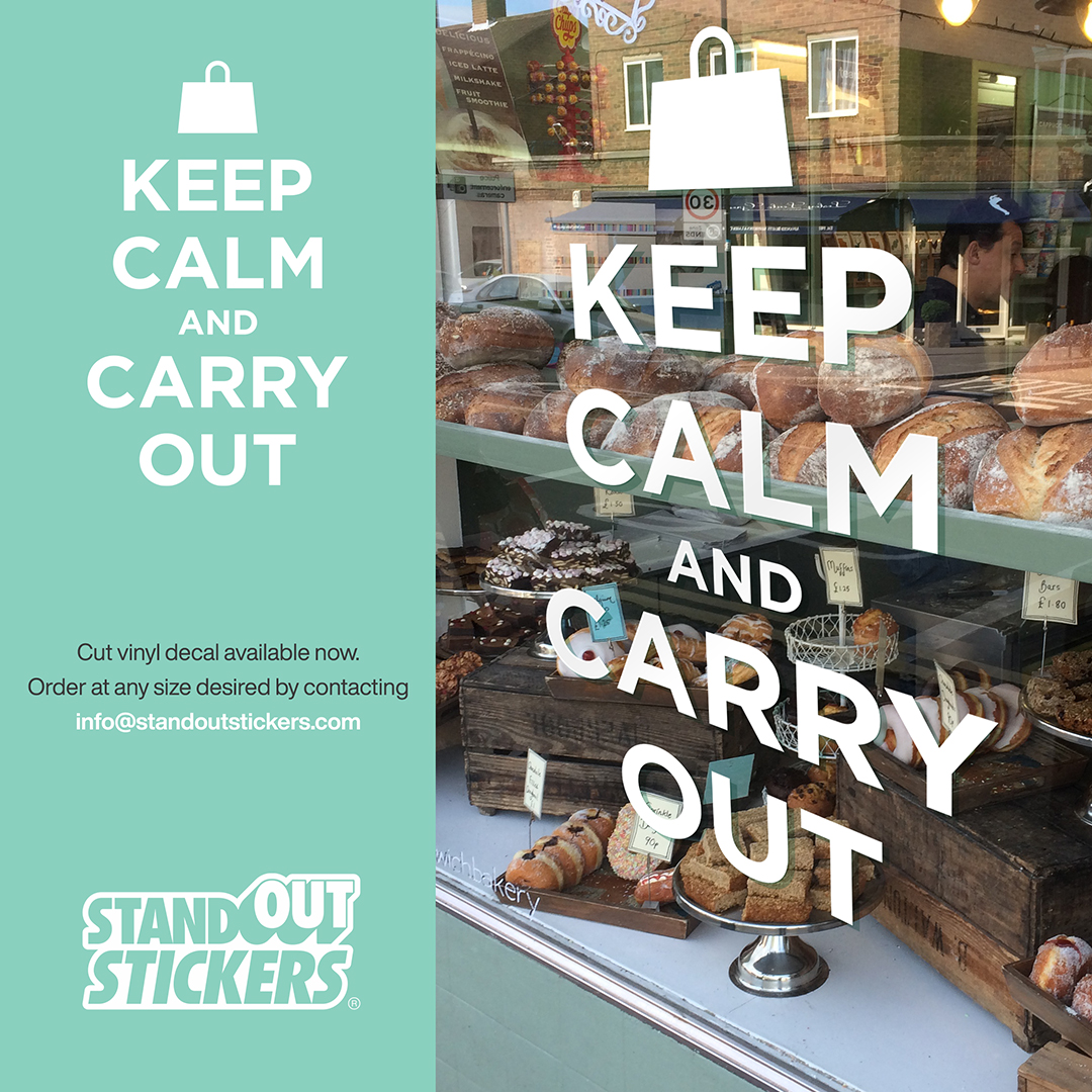 Keep Calm and Carry Out Decal