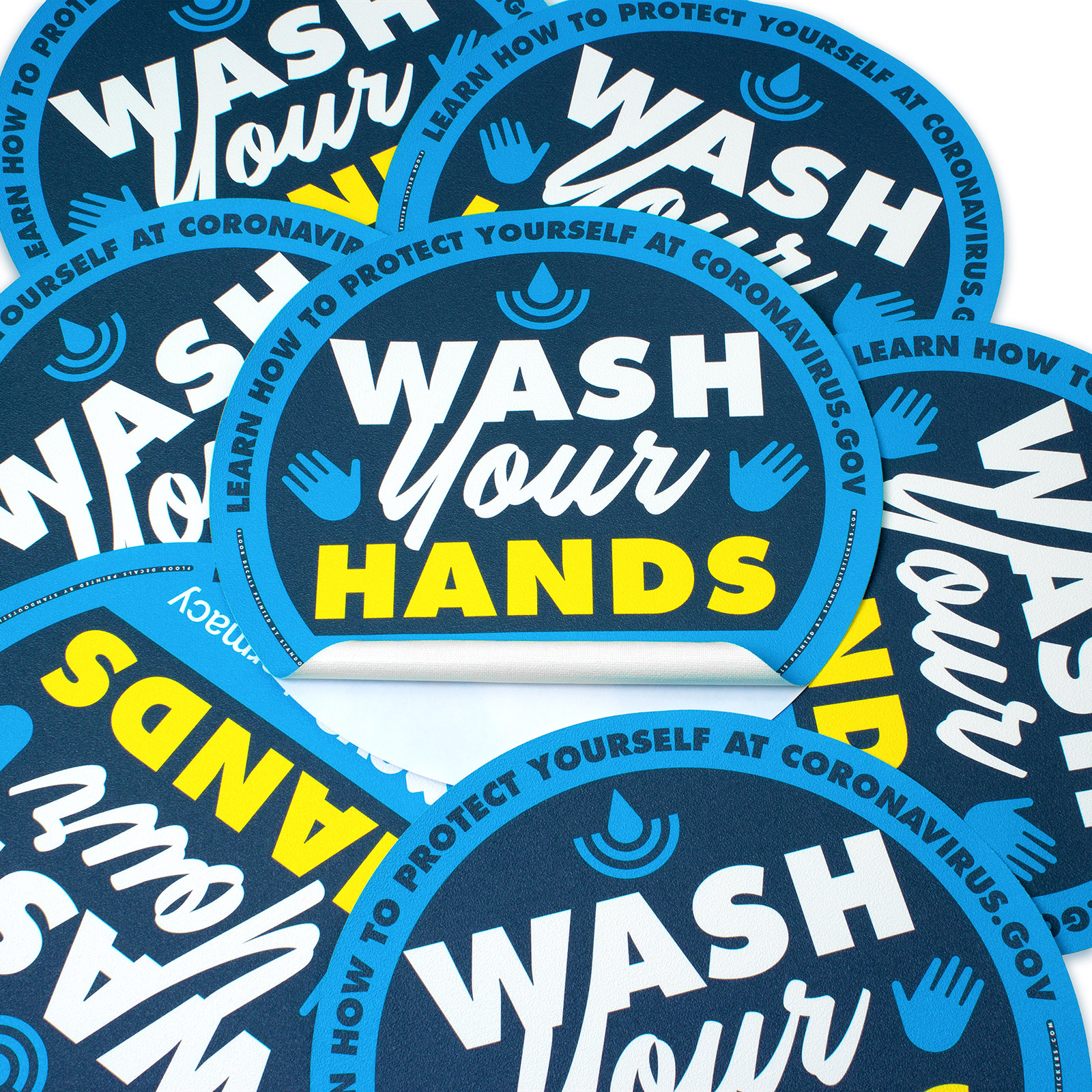 Wash Your Hands Floor Decals