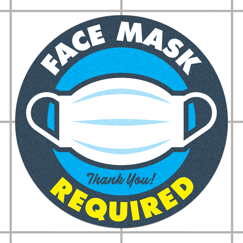 Face Mask Required Floor Decals