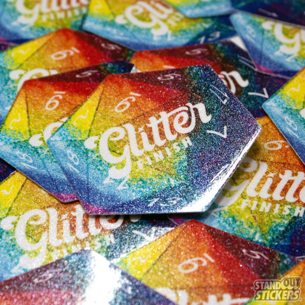 Custom Glitter Stickers D20