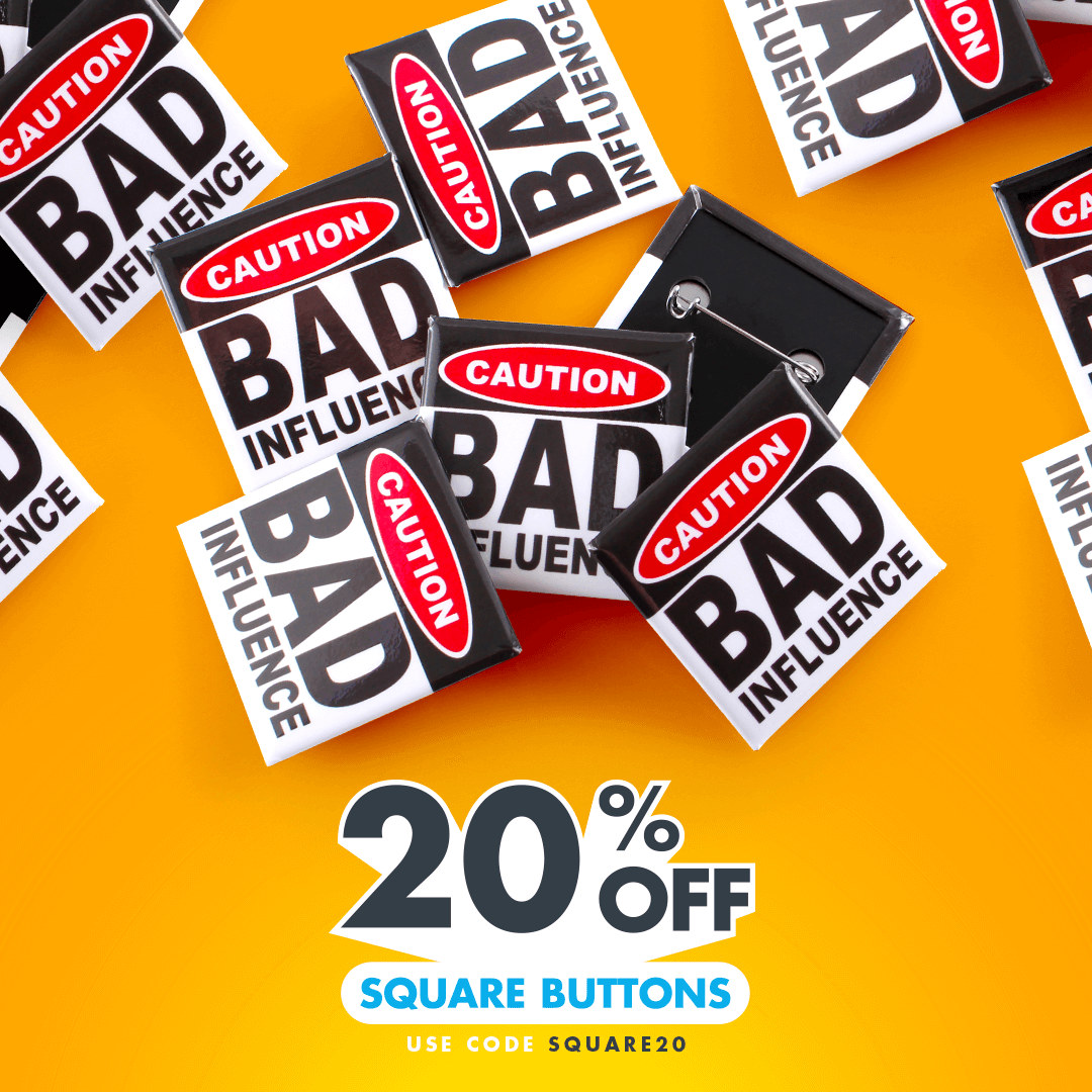 20% OFF Square Buttons with code SQUARE20