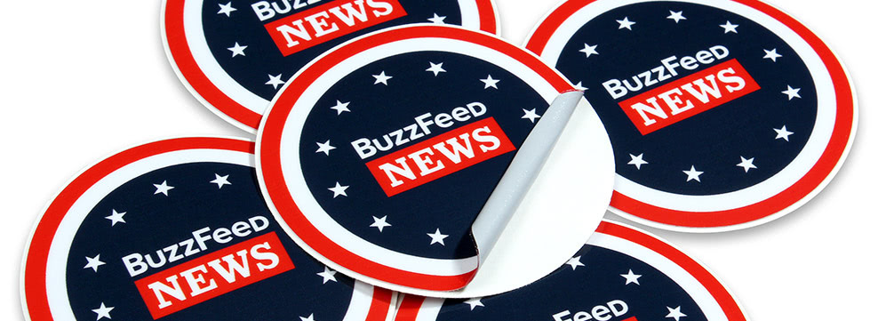 Buzzfeed News Round Laptop Stickers