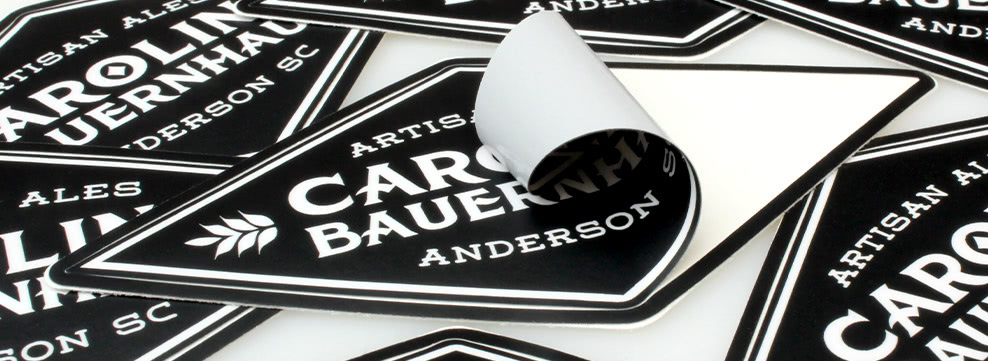 Black and white stickers for Carolina Bauerhaus Artisan Ales