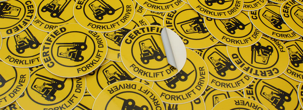 Certified Forklift Driver Outdoor Stickers