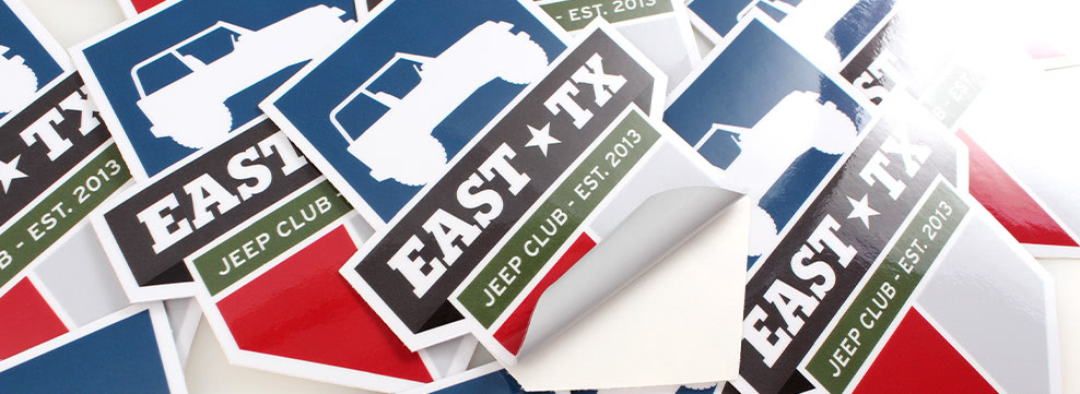 East TX Jeep Club Weatherproof Stickers