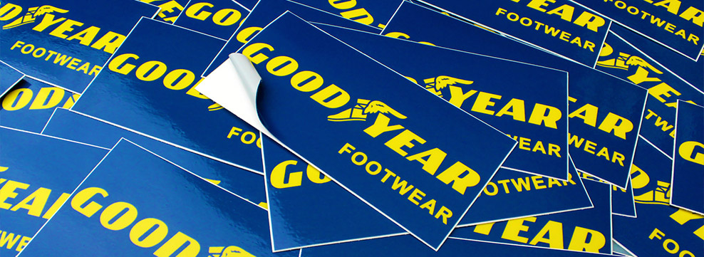 Thick stickers for Goodyear Footwear