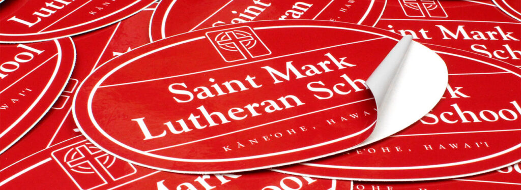 Oval Stickers for Saint Mark Lutheran School