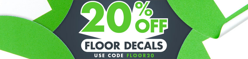 20% OFF Custom Floor Decals with code FLOOR20 for a limited time!