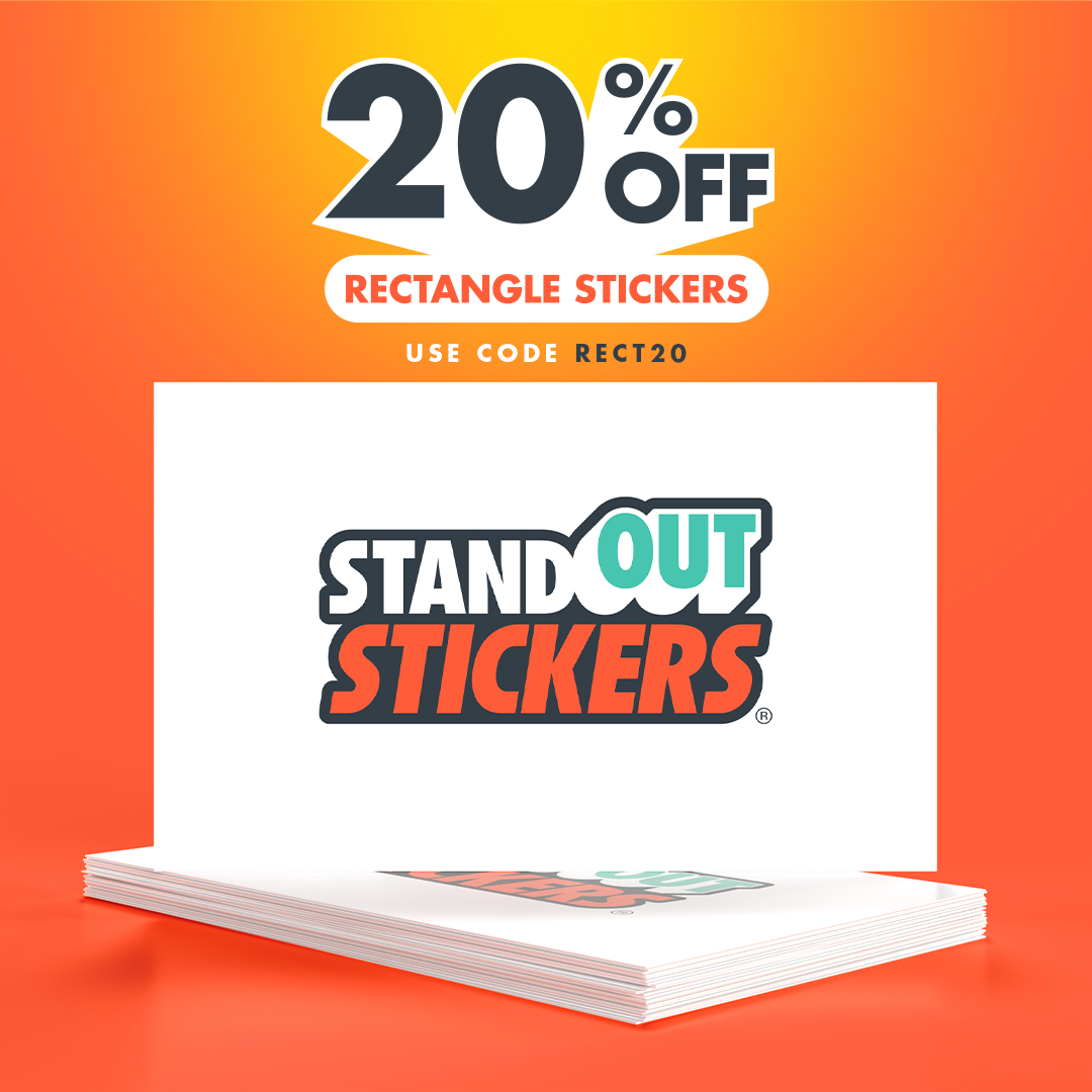 Rectangle Stickers are 20% OFF this week at StandOut Stickers with code RECT20
