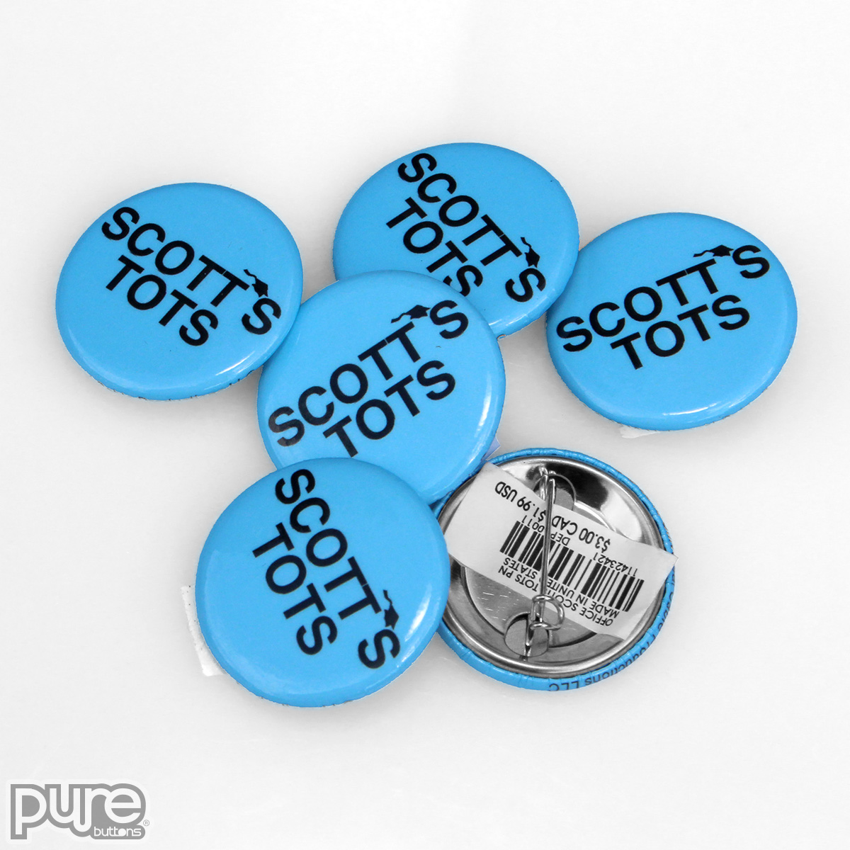 The Office NBC Official Merchandise Scott's Tots Pin-Back Buttons