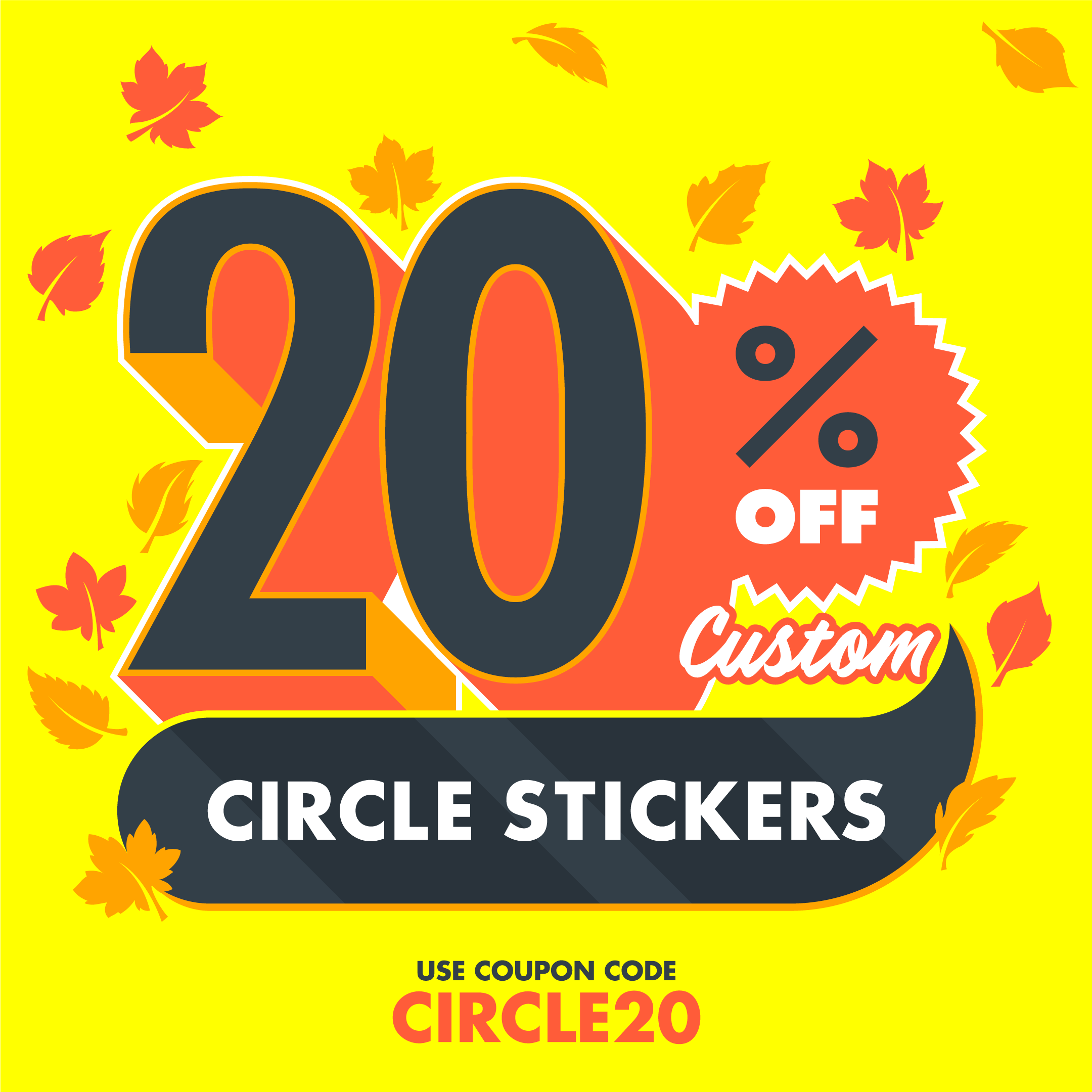 Circle Stickers 20% off with code CIRCLE20 at StandOut Stickers