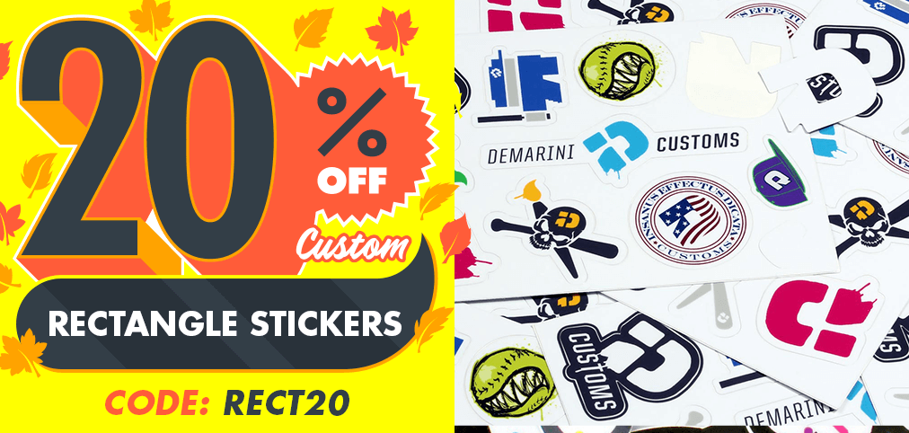 20% OFF Rectangle Vinyl Stickers with code RECT20 at StandOut Stickers