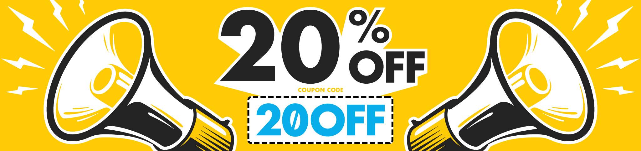 20% OFF all custom products by StandOutStickers.com with code 20OFF