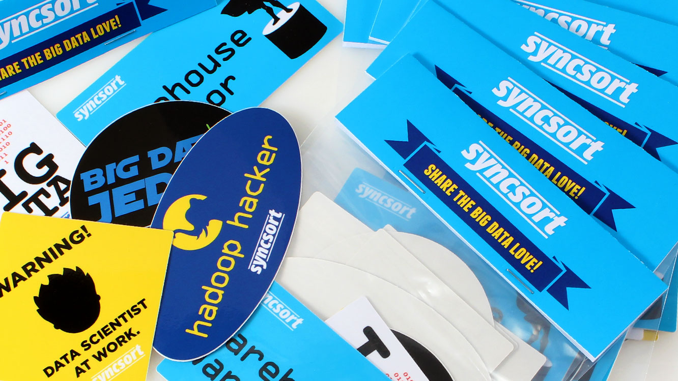 Syncsort Custom Sticker Packs printed by StandOut Stickers