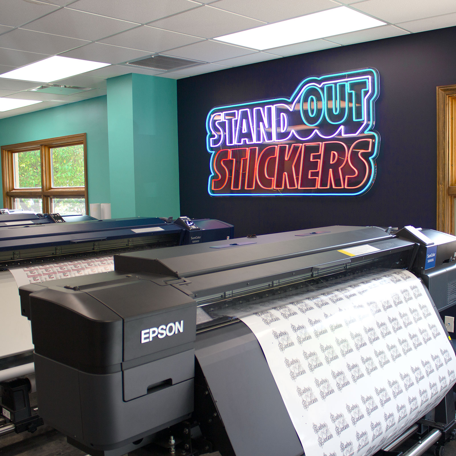 StandOut Stickers Printing Room Neon Sign